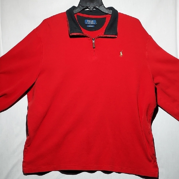 Polo Ralph‎ Lauren 100% cotton quarter-zip men's pullover size XXL - Picture 1 of 6